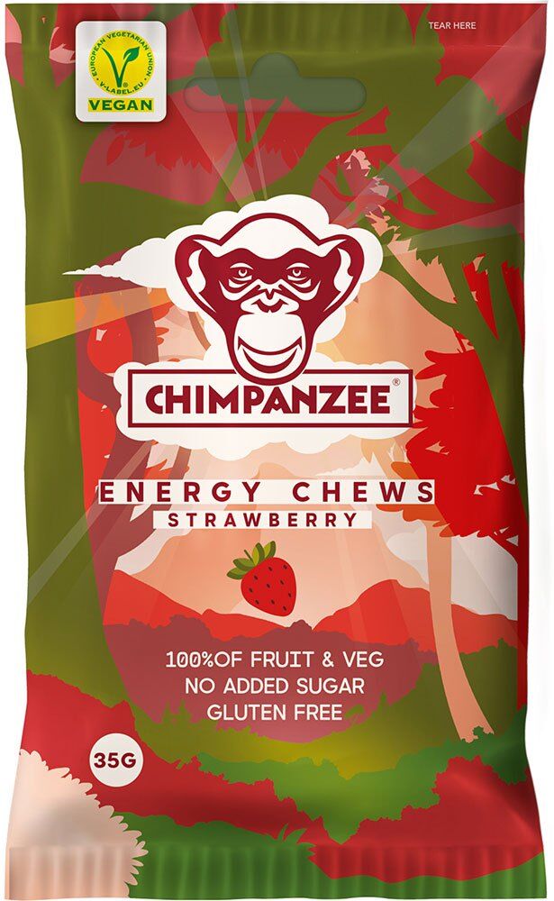 Chimpanzee Energy Gummies Box Strawberry 35g 20 Units Multicolor One Size unisex