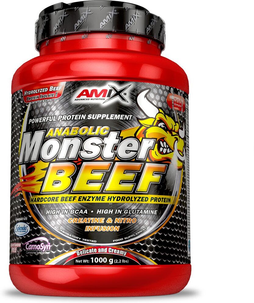 Amix Monster Beef Protein Drink Powder Chocolate 1kg Red One Size unisex