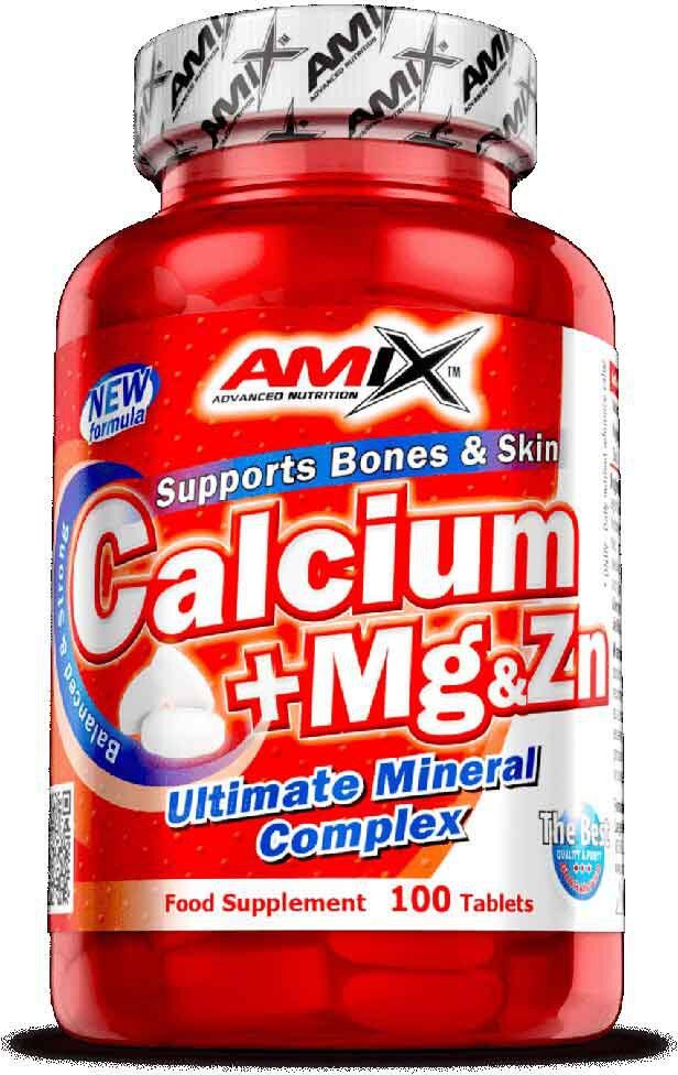 Amix Calcium Magnesium Zinc Tablets 100 Units One Size unisex