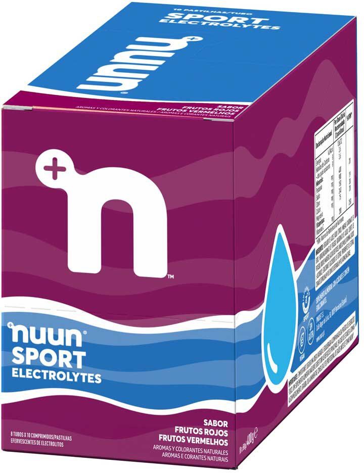 Nuun Sport Effervescent Electrolyte Tablets Box Red Fruits 8 Units One Size unisex