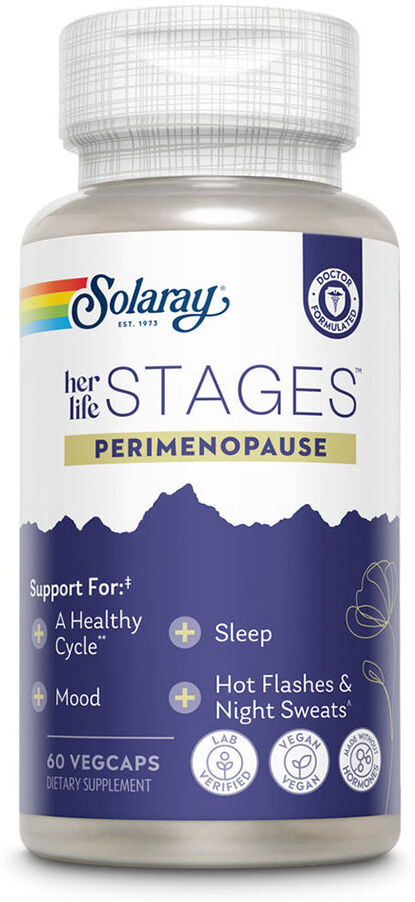 Solaray Perimeno Stages Capsules 60 Units White / Silver One Size unisex