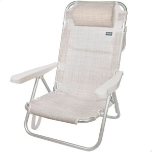 Aktive Aluminium Folding Chair Multi-position 62x48x83 Cm Beige One Size unisex Aktive Aluminium Folding Chair Multi-position 62x48x83 Cm Beige One Size unisex