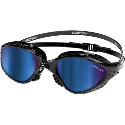 Buddyswim OzeanX Mirror Black / Blue Unisex Swiming Goggles - Swimming Goggles Buddyswim OzeanX Mirror Black / Blue Unisex Swiming Goggles - Swimming Goggles