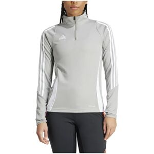 Adidas Tiro24 Half Zip Sweatshirt Team Mid Grey / White 2XS Women Adidas Tiro24 Half Zip Sweatshirt Team Mid Grey / White 2XS Women