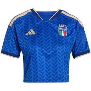 Adidas Italy 26/27 Cropped Replica Home Woman Short Sleeve T-shirt Bold Blue S Women Adidas Italy 26/27 Cropped Replica Home Woman Short Sleeve T-shirt Bold Blue S Women