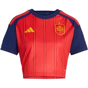 Adidas Spain 26/27 Cropped Home Woman Short Sleeve T-shirt Vivid Red XS Women Adidas Spain 26/27 Cropped Home Woman Short Sleeve T-shirt Vivid Red XS Women