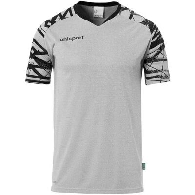 UHLSPORT Dark Grey Melange Short Sleeve Football Jersey - Sports Jersey UHLSPORT Dark Grey Melange Short Sleeve Football Jersey - Sports Jersey