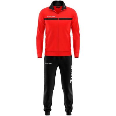 Givova Tuta One TT0121210 All Year Men Black/Red - Tracksuit Givova Tuta One TT0121210 All Year Men Black/Red - Tracksuit