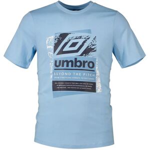 UMBRO Men's Blue Layered Box Logo Football T-Shirt UMBRO Men's Blue Layered Box Logo Football T-Shirt