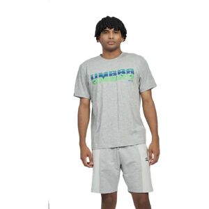 Umbro Layered Logo Short Sleeve T-shirt Grey Marl 2XL Men Umbro Layered Logo Short Sleeve T-shirt Grey Marl 2XL Men