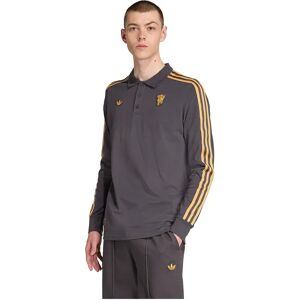 Adidas Manchester United Terrace Icons Long Sleeve Polo Utility Black S Men Adidas Manchester United Terrace Icons Long Sleeve Polo Utility Black S Men
