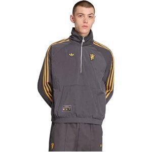 adidas Manchester United Terrace Icons Half-Zip Jacket - Mens - Black adidas Manchester United Terrace Icons Half-Zip Jacket - Mens - Black
