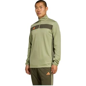 Adidas Tiro 25 Essentials Training Half Zip Sweatshirt Tent Green / Night Cargo / Impact Orange S Men Adidas Tiro 25 Essentials Training Half Zip Sweatshirt Tent Green / Night Cargo / Impact Orange S Men