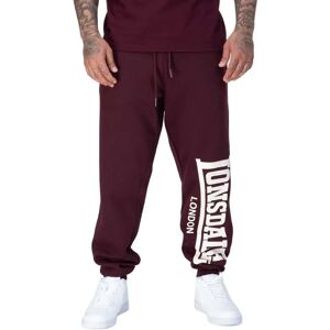 Lonsdale Logo Large Tracksuit Pants Oxblood / Ecru 4XL Men Lonsdale Logo Large Tracksuit Pants Oxblood / Ecru 4XL Men
