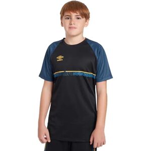 Umbro Spirito Short Sleeve T-shirt Black / Orange Pop / Petrol Blue 13 Years Boys,Girls Umbro Spirito Short Sleeve T-shirt Black / Orange Pop / Petrol Blue 13 Years Boys,Girls