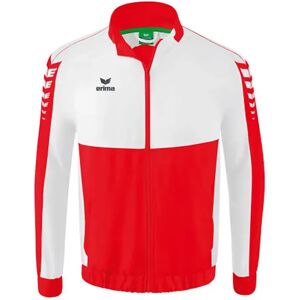 Erima Six Wings Presentation Full Zip Sweatshirt Red / White L Men Erima Six Wings Presentation Full Zip Sweatshirt Red / White L Men