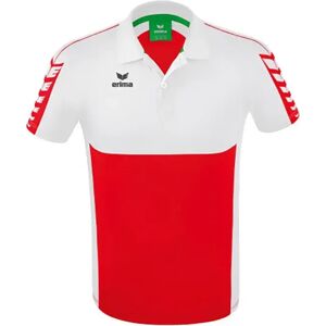 Erima Six Wings Short Sleeve Polo Red / White M Men Erima Six Wings Short Sleeve Polo Red / White M Men