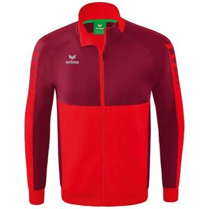 Erima Six Wings Worker Full Zip Sweatshirt Red / Bordeaux S Men Erima Six Wings Worker Full Zip Sweatshirt Red / Bordeaux S Men