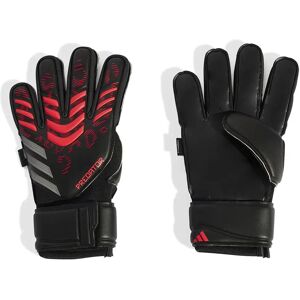 Adidas Predator Match Fingersave Goalkeeper Gloves Black / Black / Lucid Red 9 unisex Adidas Predator Match Fingersave Goalkeeper Gloves Black / Black / Lucid Red 9 unisex