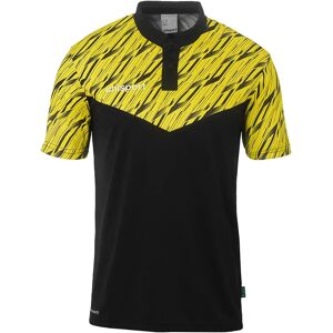 Uhlsport Progressive 28 Short Sleeve Polo Black / Lime Yellow M Men Uhlsport Progressive 28 Short Sleeve Polo Black / Lime Yellow M Men