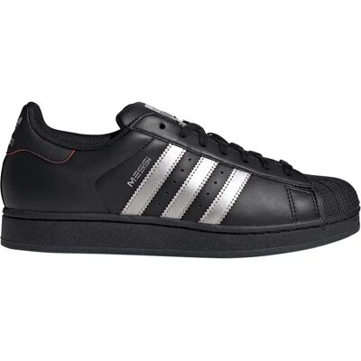 Adidas Superstar Messi Trainers Core Black / Silver Metallic / Pure Ruby UK 11.5 unisex Adidas Superstar Messi Trainers Core Black / Silver Metallic / Pure Ruby UK 11.5 unisex