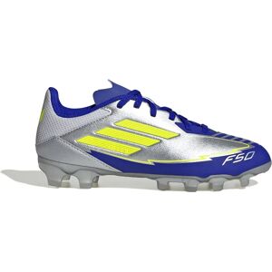 Adidas F50 League Messi Mg Kids Football Boots Silver Met / Solar Yellow / Lucid Blue UK 10.5K unisex Adidas F50 League Messi Mg Kids Football Boots Silver Met / Solar Yellow / Lucid Blue UK 10.5K unisex