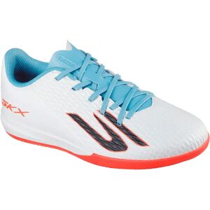 Skechers 252168l Youth Indoor Football Shoes White Synthetic / Turquoise Synthetic / Pink Trim UK 2.5 Boys,Girls Skechers 252168l Youth Indoor Football Shoes White Synthetic / Turquoise Synthetic / Pink Trim UK 2.5 Boys,Girls