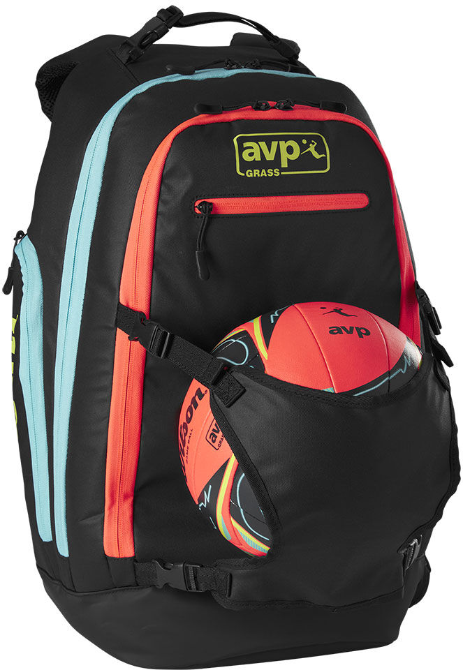 Wilson Avp Grass Backpack Black / Coral / Blue One Size unisex