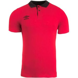 Umbro Contrast Collar Piqu Short Sleeve Polo Vermillion / Black S Men Umbro Contrast Collar Piqu Short Sleeve Polo Vermillion / Black S Men