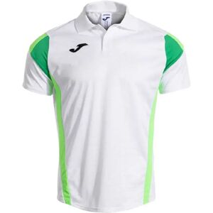 Joma Montreal Short Sleeve Polo White Fluorescent Green S Men Joma Montreal Short Sleeve Polo White Fluorescent Green S Men