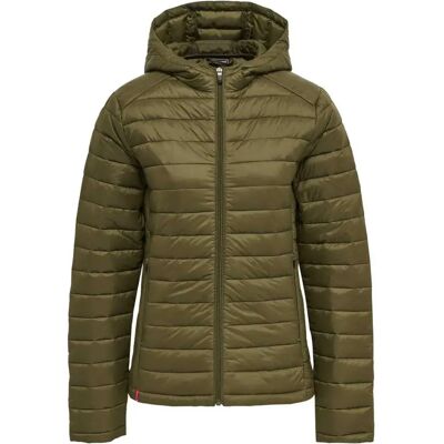 Hummel Red Quilted Coat Dark Olive XL Women Hummel Red Quilted Coat Dark Olive XL Women