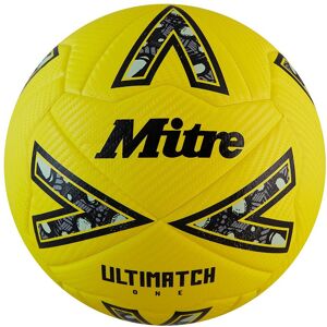 Mitre Ultimach One Football Ball Fluo Yellow / Black / Circular Grey 5 unisex