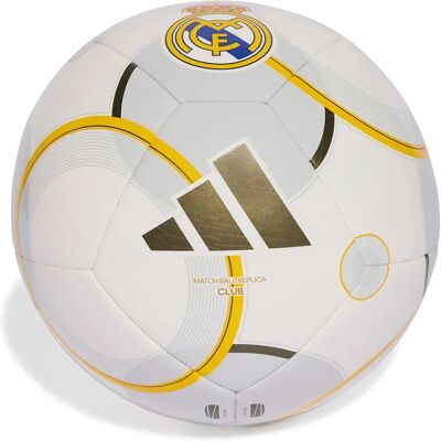 Adidas Real Madrid Home Club Football Ball White / Bold Gold / Lgh Solid Grey 5 unisex Adidas Real Madrid Home Club Football Ball White / Bold Gold / Lgh Solid Grey 5 unisex