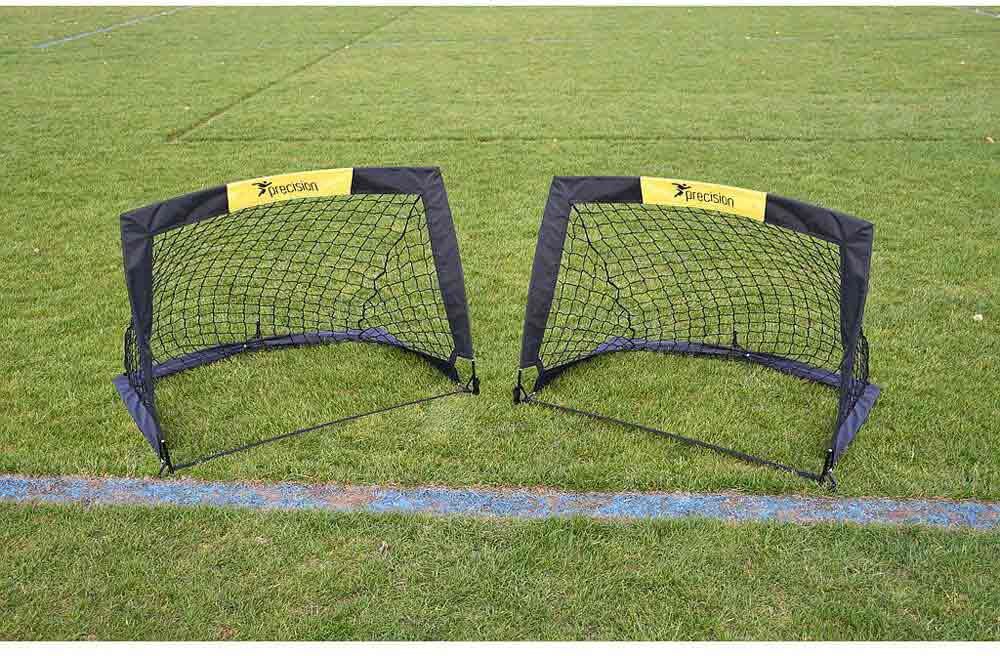 Precision fold-a-goal Pop-up Goals 2 Units Black / Yellow 90 x 70 cm unisex
