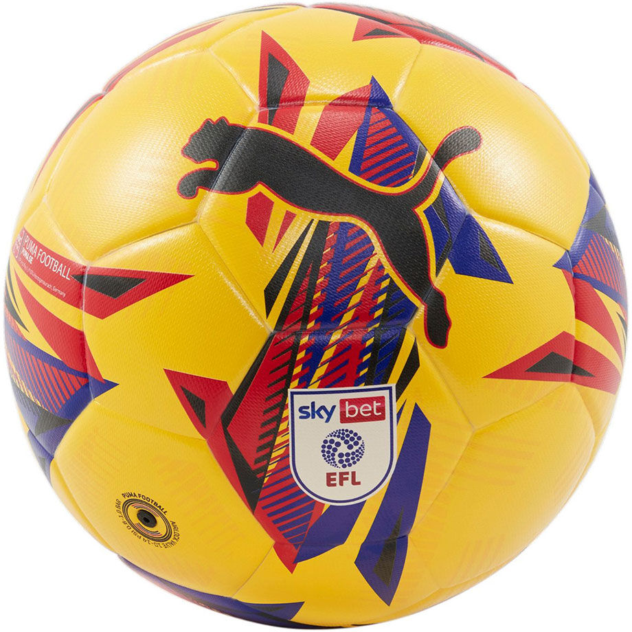 Puma Orbita 3 Sky Bet Efl 24/25 Football Ball Yellow / Multicolor 5 unisex