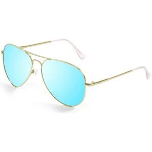 Lenoir Eyewear Flat Polarized Sunglasses Gold Metal Frame With Space Blue Flat Lens CAT3 Men Lenoir Eyewear Flat Polarized Sunglasses Gold Metal Frame With Space Blue Flat Lens CAT3 Men