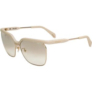 Police Splb46680738 Sunglasses Beige / Gold Degraded Gray Mirror One Size Men Police Splb46680738 Sunglasses Beige / Gold Degraded Gray Mirror One Size Men