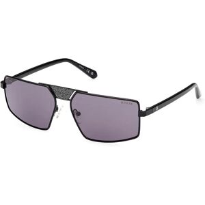 Guess Gu00087 Sunglasses Shiny Black / Violet One Size Men Guess Gu00087 Sunglasses Shiny Black / Violet One Size Men