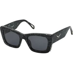 Zadig&voltaire Szv411v Woman Sunglasses Marbled Black Smoke / CAT3 Women Zadig&voltaire Szv411v Woman Sunglasses Marbled Black Smoke / CAT3 Women