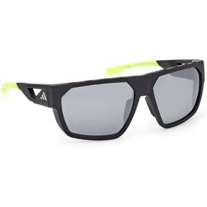 adidas Sport Sp0097 Polarized Sunglasses Matte Black 02C Smoke Mirror Men adidas Sport Sp0097 Polarized Sunglasses Matte Black 02C Smoke Mirror Men