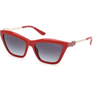 Guess Gu00199 Woman Sunglasses Shiny Red / Gradient Smoke One Size Women Guess Gu00199 Woman Sunglasses Shiny Red / Gradient Smoke One Size Women