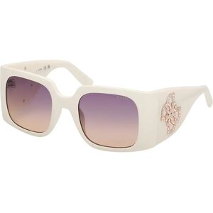 Guess Gu00201-h Woman Sunglasses White / Gradient Or Mirror Violet One Size Women Guess Gu00201-h Woman Sunglasses White / Gradient Or Mirror Violet One Size Women