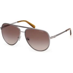 Guess Gu00209 Sunglasses Matte Gunmetal / Gradient Brown One Size Men Guess Gu00209 Sunglasses Matte Gunmetal / Gradient Brown One Size Men