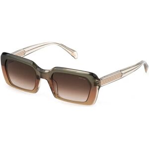Police Splg21 Woman Sunglasses Green / Brown One Size Women Police Splg21 Woman Sunglasses Green / Brown One Size Women