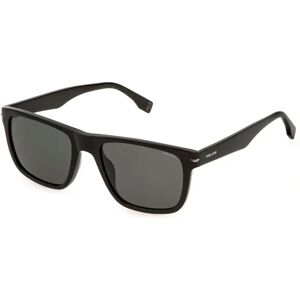 Police Splq83 Square Polarized Sunglasses Shiny Black Smoke/CAT3P/54 mm Men Police Splq83 Square Polarized Sunglasses Shiny Black Smoke/CAT3P/54 mm Men