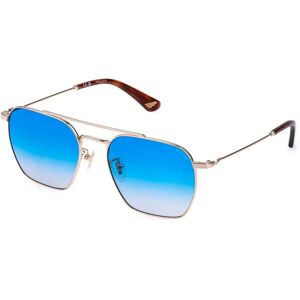 Police Splr72-560300 Sunglasses Shiny Rose Gold Blue Gradient Smoke/CAT1 Men Police Splr72-560300 Sunglasses Shiny Rose Gold Blue Gradient Smoke/CAT1 Men