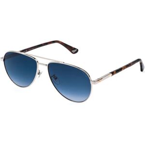 Police Splr77-590579 Sunglasses Shiny Palladium Blue Gradient/CAT3 Men Police Splr77-590579 Sunglasses Shiny Palladium Blue Gradient/CAT3 Men