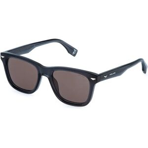 Police Splr80e-530705 Sunglasses Shiny Transparent Dark Grey Brown/CAT3 Men Police Splr80e-530705 Sunglasses Shiny Transparent Dark Grey Brown/CAT3 Men