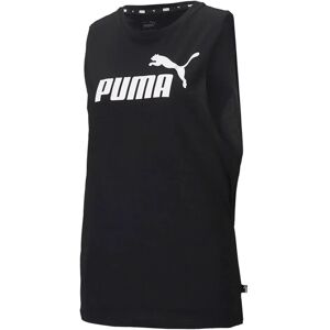 Essential Cut Off Logo Sleeveless T-shirt Puma Black S Women Essential Cut Off Logo Sleeveless T-shirt Puma Black S Women