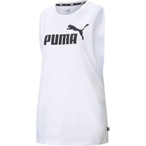 Essential Cut Off Logo Sleeveless T-shirt Puma White L Women Essential Cut Off Logo Sleeveless T-shirt Puma White L Women
